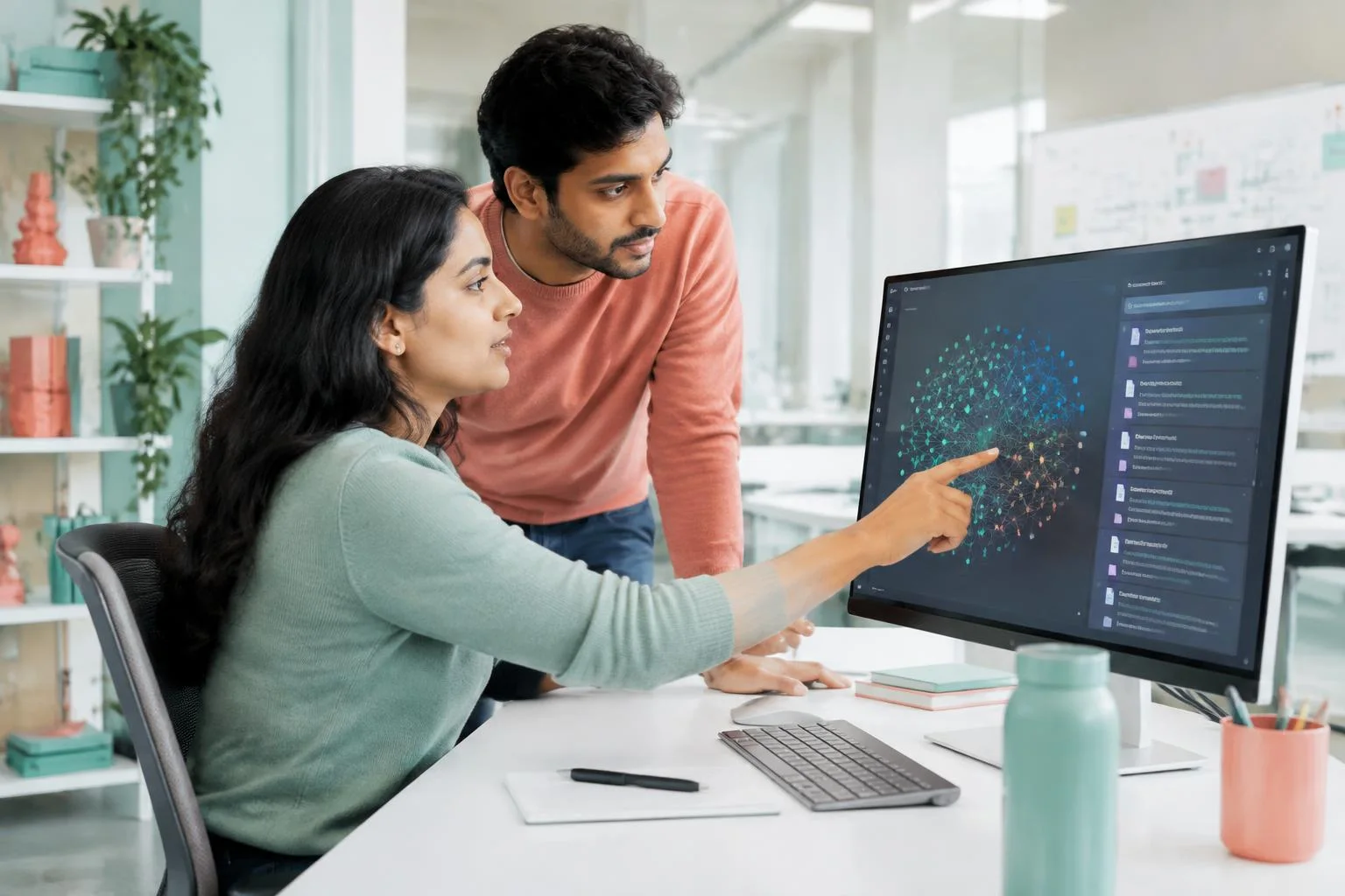 Illustrative AI engineers reviewing an intelligent document application